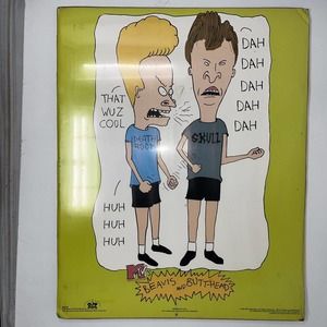 Vintage 1993 Beavis and Butthead Poster FACTORY SEALED #82256 MTV - Please Read